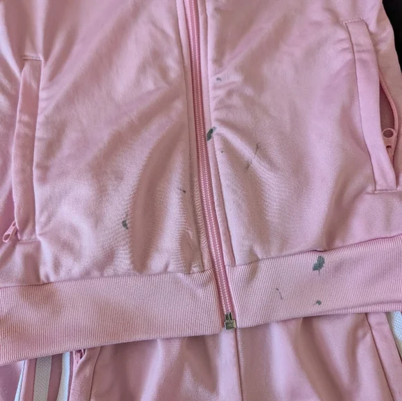 Adidas Pink Tracksuit with White Stripes - Picture 2 of 8